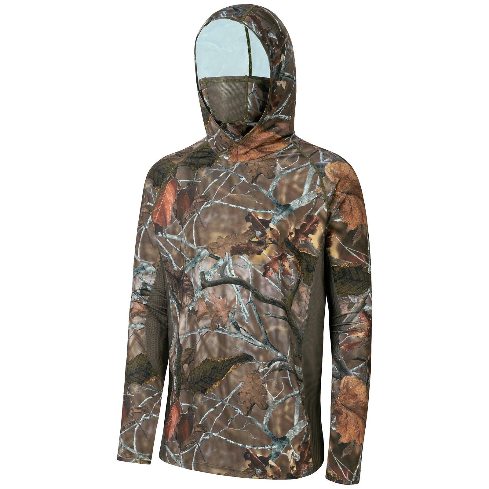 Fishing Mask Sun Protection - Camisa com capuz e estampa de
