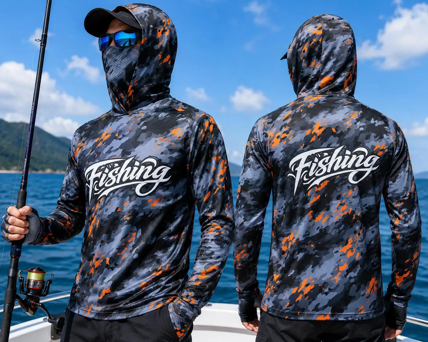 Camisa de pesca masculina com  - Fishing Shirt Uv Protection avaliação e preço
