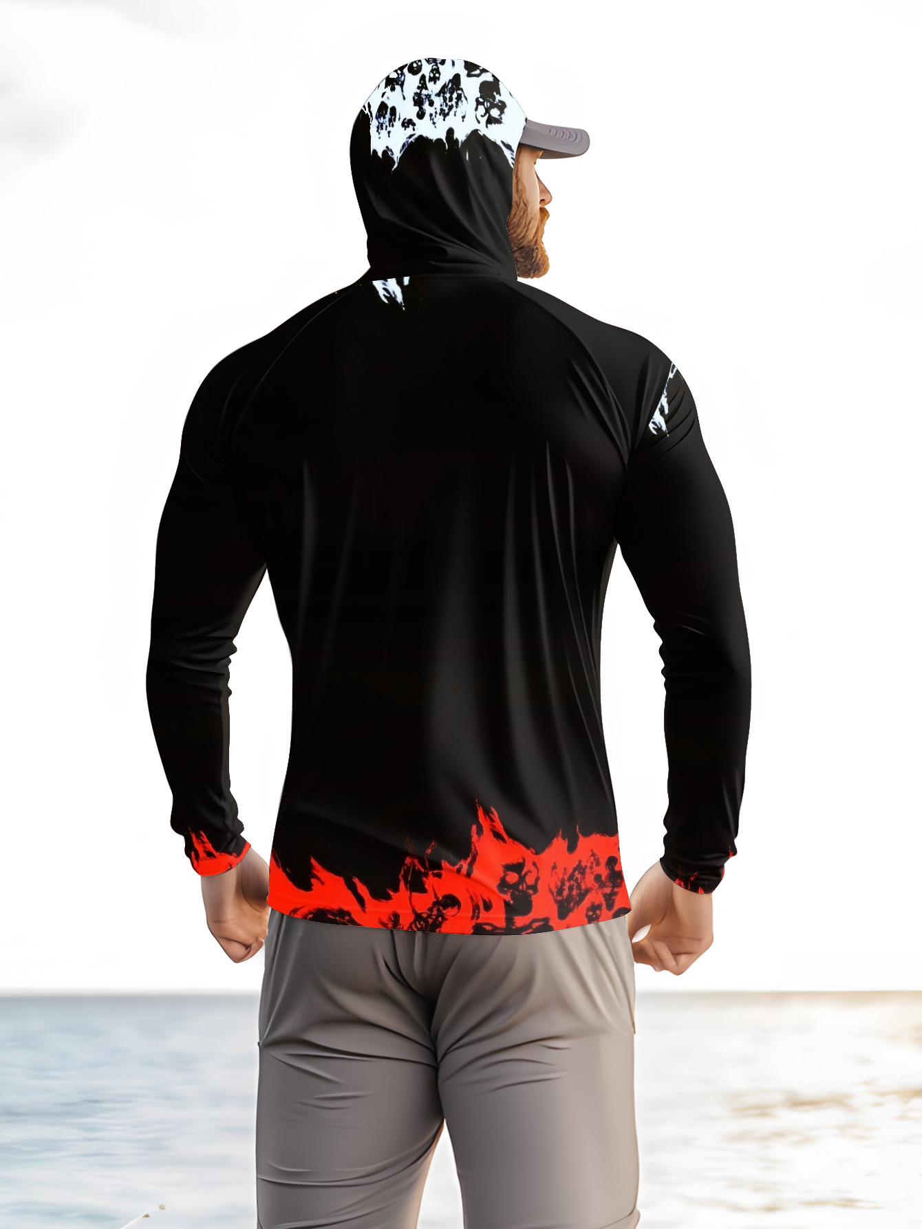 Camisa de pesca com capuz para - Fishing Shirt Uv Protection avaliação e preço